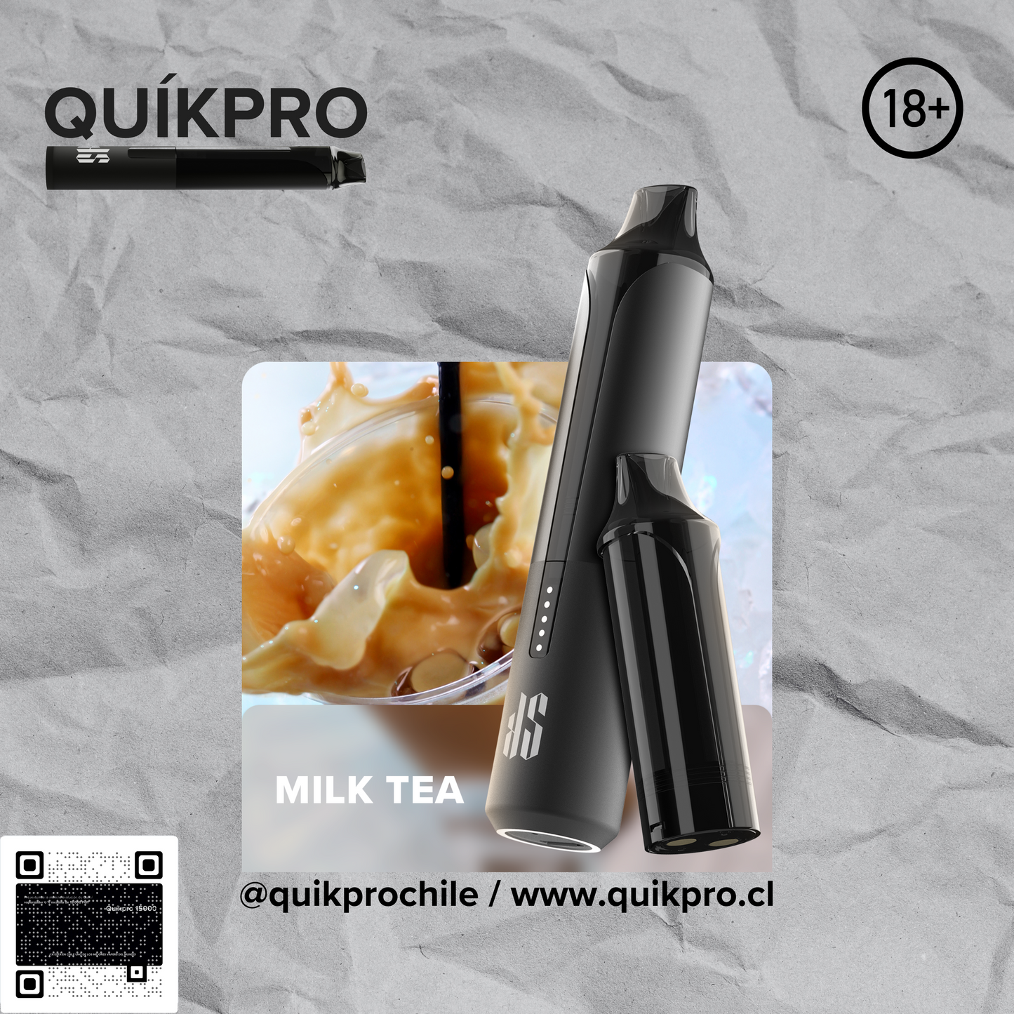 - QUIKPRO 15000 SABOR MILK TEA