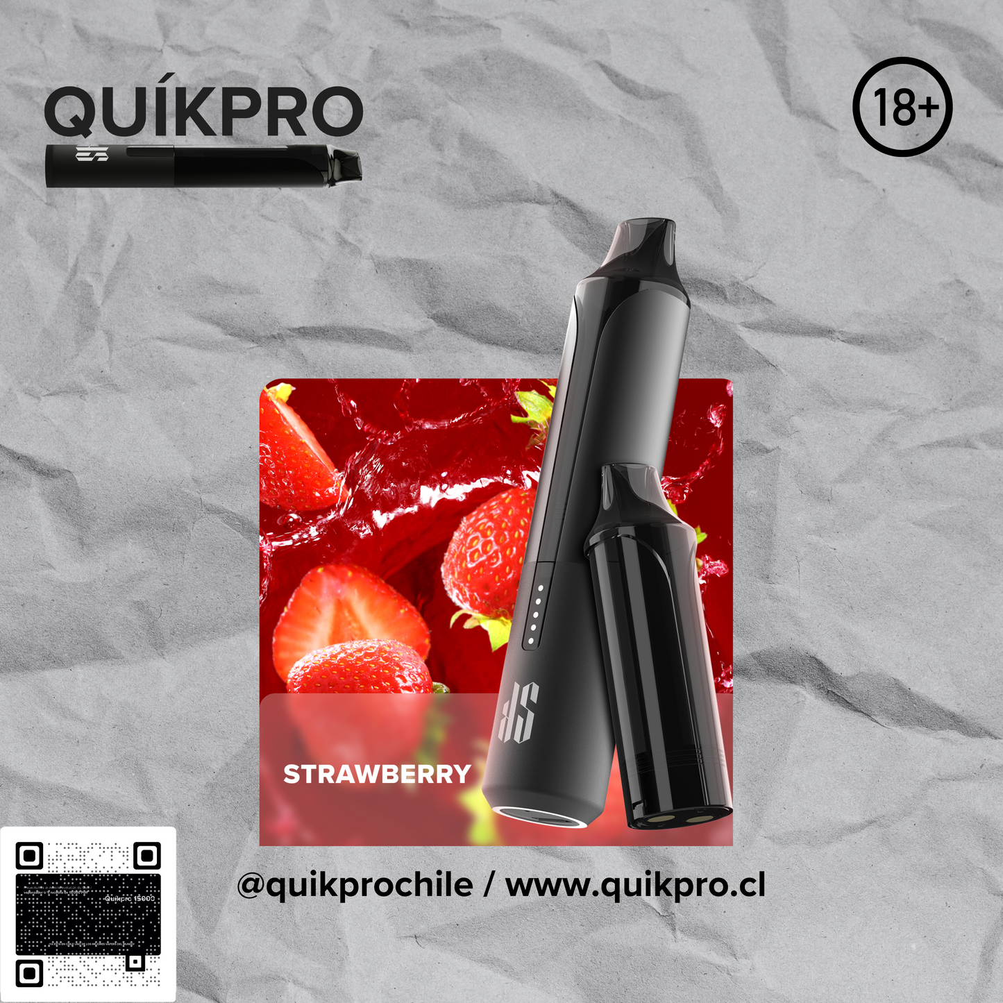 - QUIKPRO 15000 SABOR FRESA